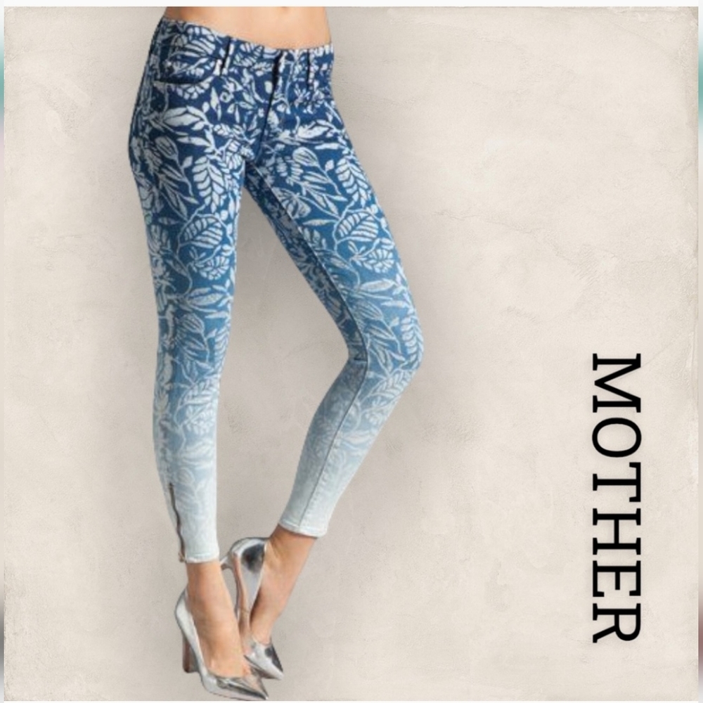 MOTHER Magical Flowers in the Forest of Dreams Looker Ankle Zip Size 29